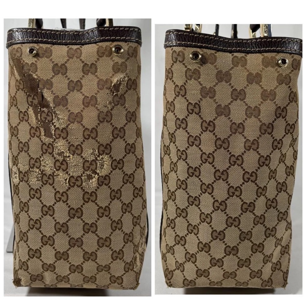 Gucci Brown Monogram Tote Bag - Picture 4 of 16